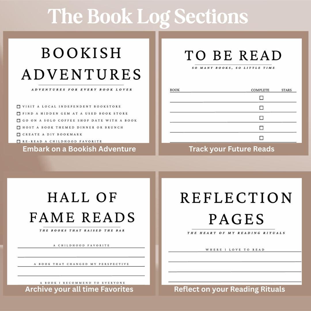 Book Log Reading Journal for Book Lovers – Hardcover Journal with 120 Review Pages | Track & Review Reads, Reading Progress & Club Notes