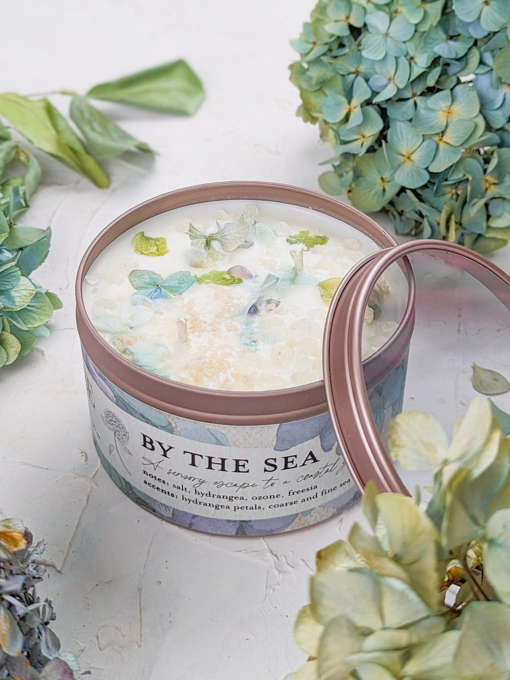BY THE SEA Hydrangea Sea Salt Candle
