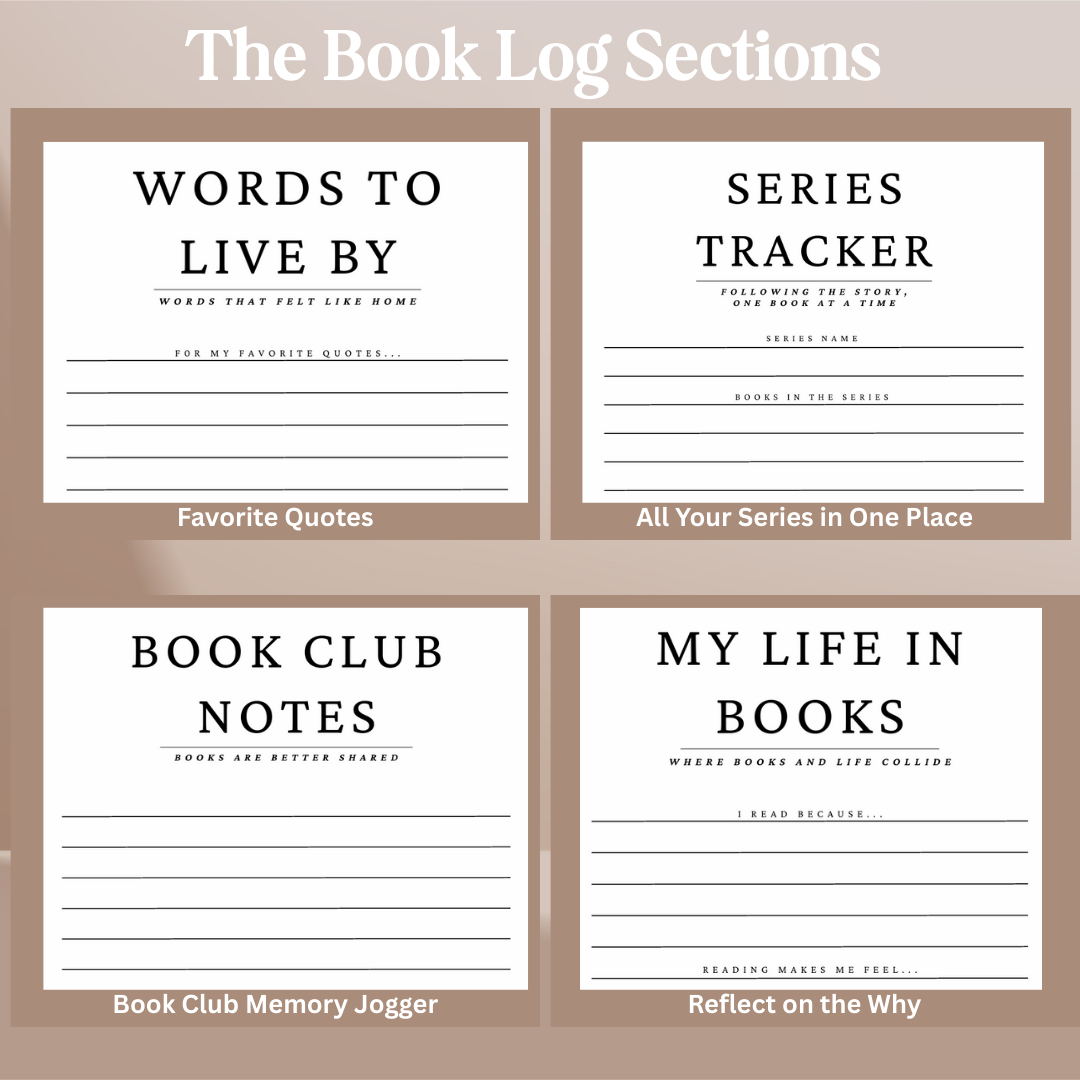 Book Log Reading Journal for Book Lovers – Hardcover Journal with 120 Review Pages | Track & Review Reads, Reading Progress & Club Notes