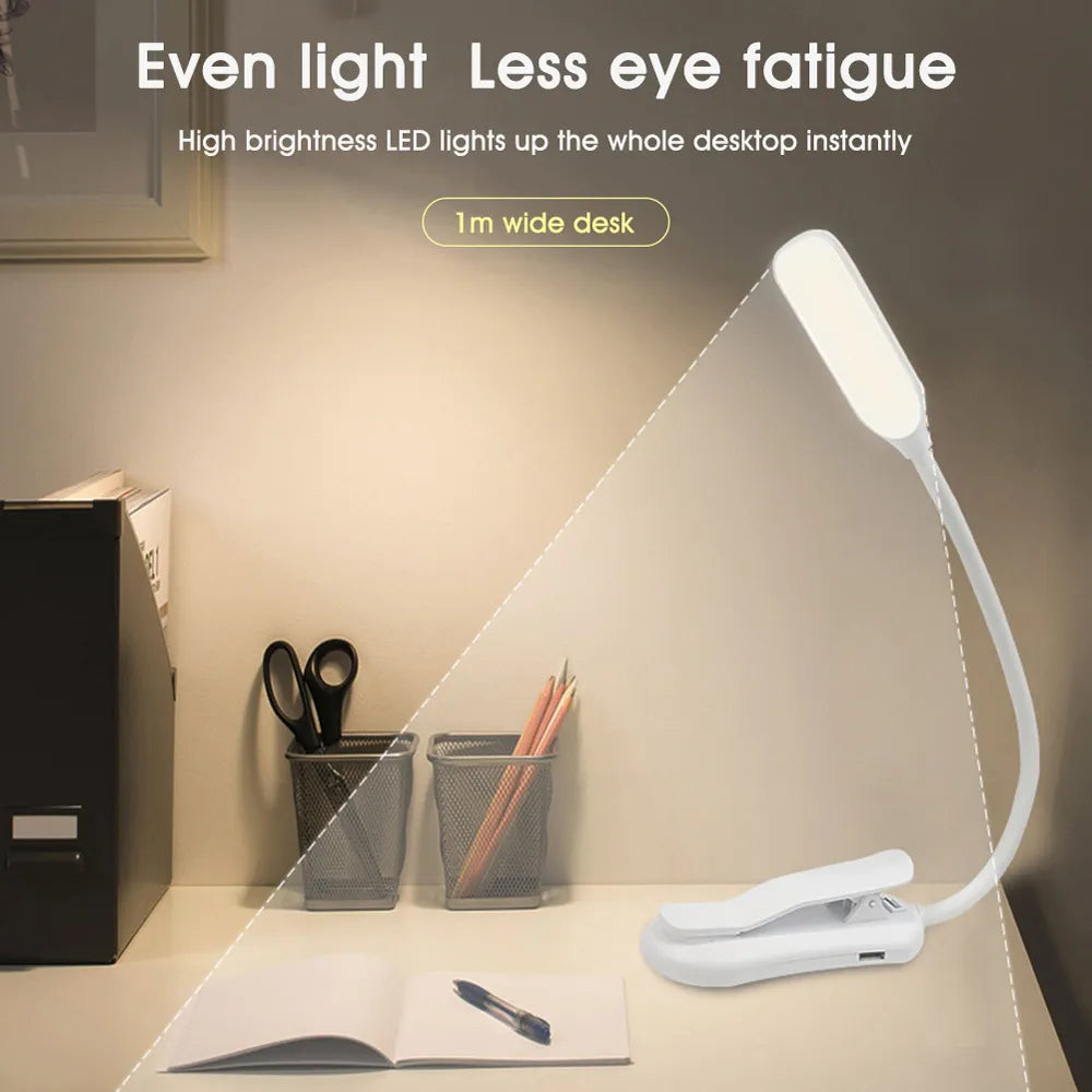 Flexible Easy Clip Lamp Read Night Reading Lamp in Bed
