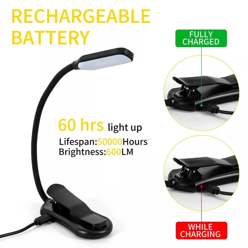 Flexible Easy Clip Lamp Read Night Reading Lamp in Bed
