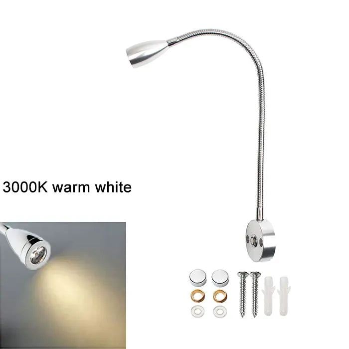 DecorBites™ LED Reading Light with USB Port, Touch Dimmable Gooseneck Lamp