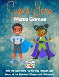 Maze Game Superhero A–Z - Alphabet practice