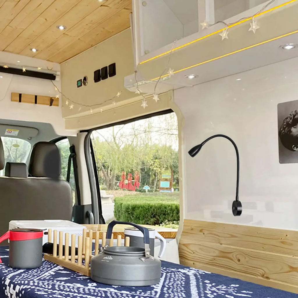 DecorBites™ LED Reading Light with USB Port, Touch Dimmable Gooseneck Lamp